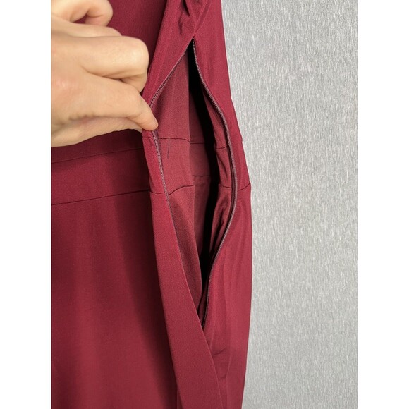 Kimi and Kai Maternity Dress Body-con Short Cold Shoulder Maroon Red Women Sz M - Picture 9 of 11